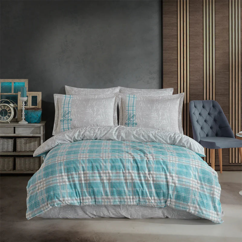 Hobby denim turquoise - Poplin Single Duvet Cover Set