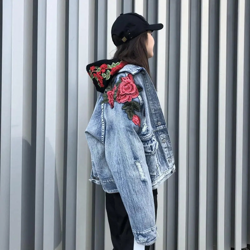 Smell The Roses Denim Jacket