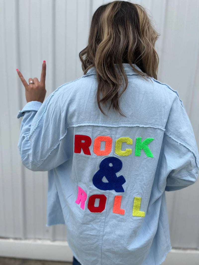 Rock and Roll Denim Button Up