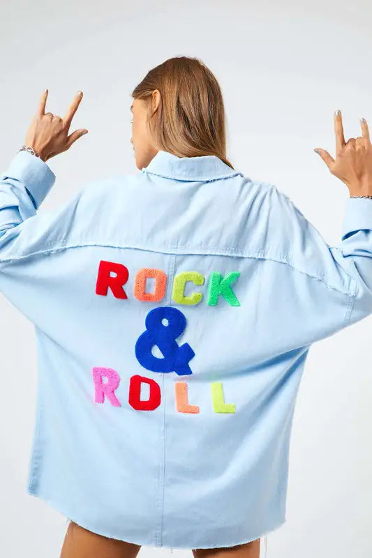 Rock and Roll Denim Button Up