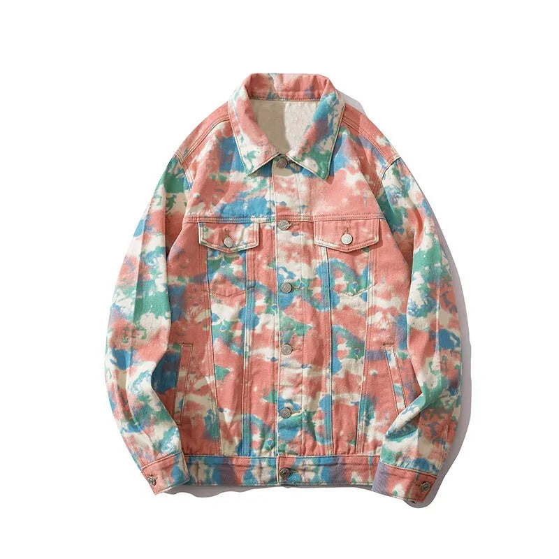 Camouflage Tie Dye Denim Jacket