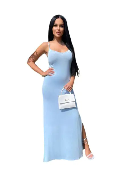 CAMI STRAP THIGH SPLIT MAXI DRESS