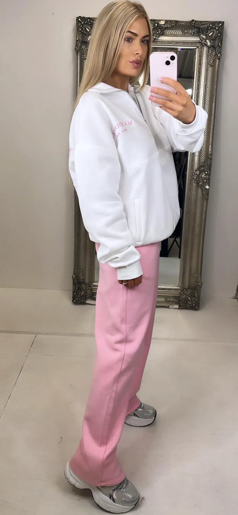 Comfy Pink Wide Leg Joggers