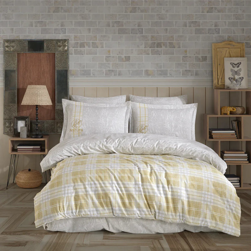 Hobby Denim Yellow-Poplin Single Duvet Cover Set