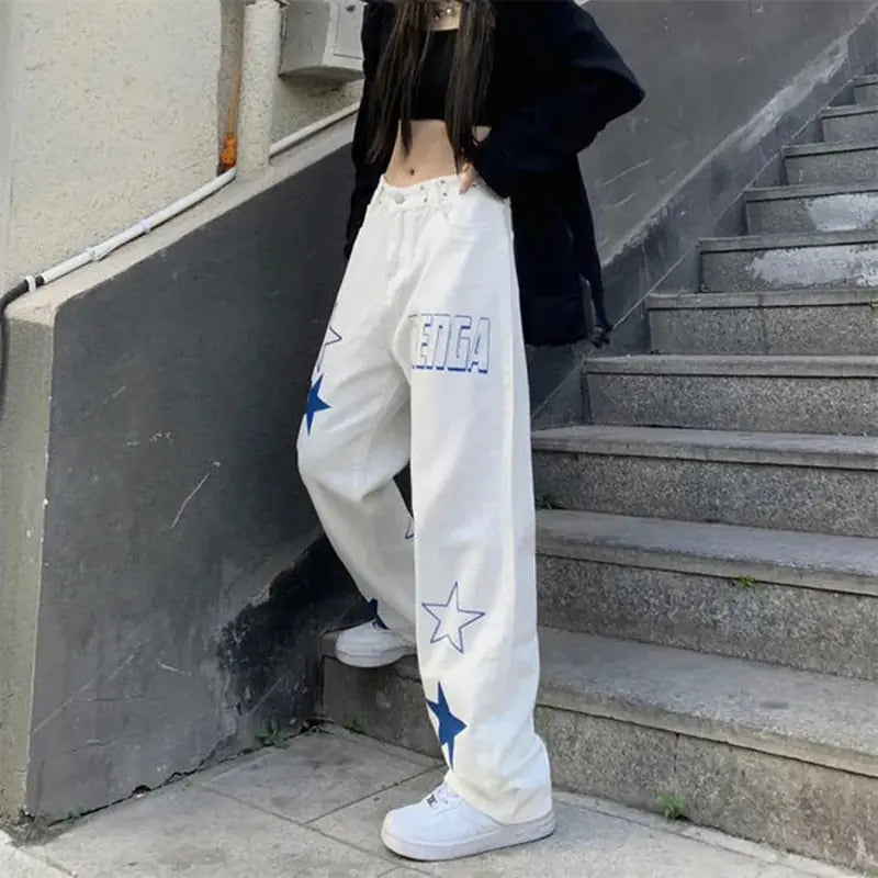 Denim Straight Pants Loose