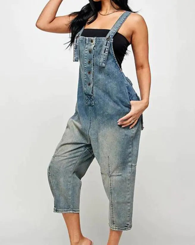 Denim Sleeveless Jumpsuits for Women