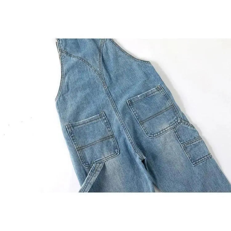 K-Pop Faded Denim Overall