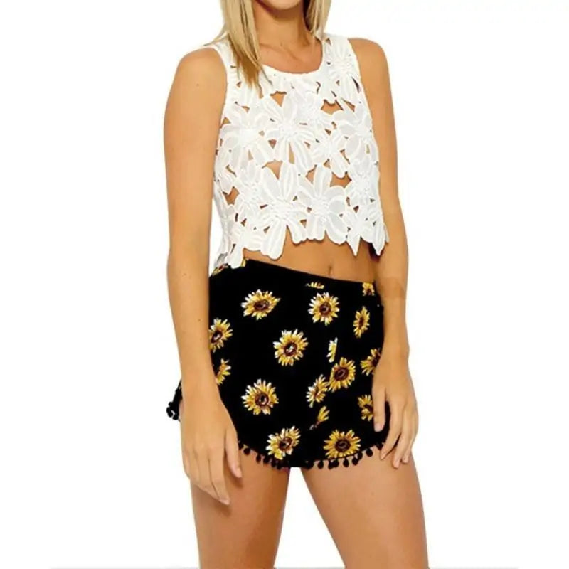 Vintage Sunflower Shorts