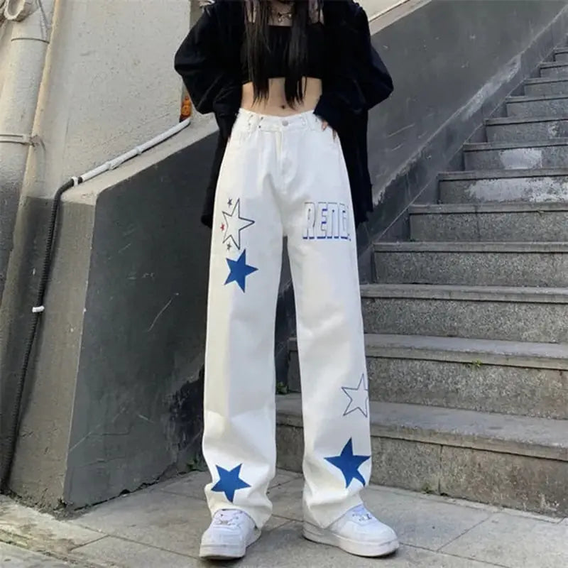 Denim Straight Pants Loose