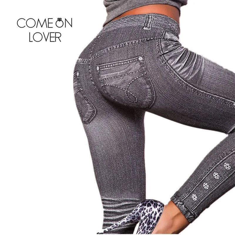 Fashion Style Denim Leggings - Women's Versatile Chic Apparel