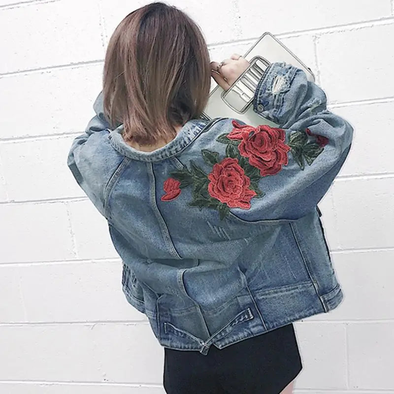 Smell The Roses Denim Jacket